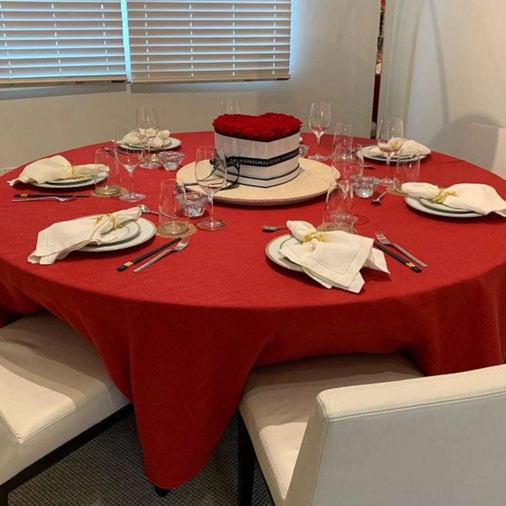 Frederic Damask Oval Tablecloth, All Sizes