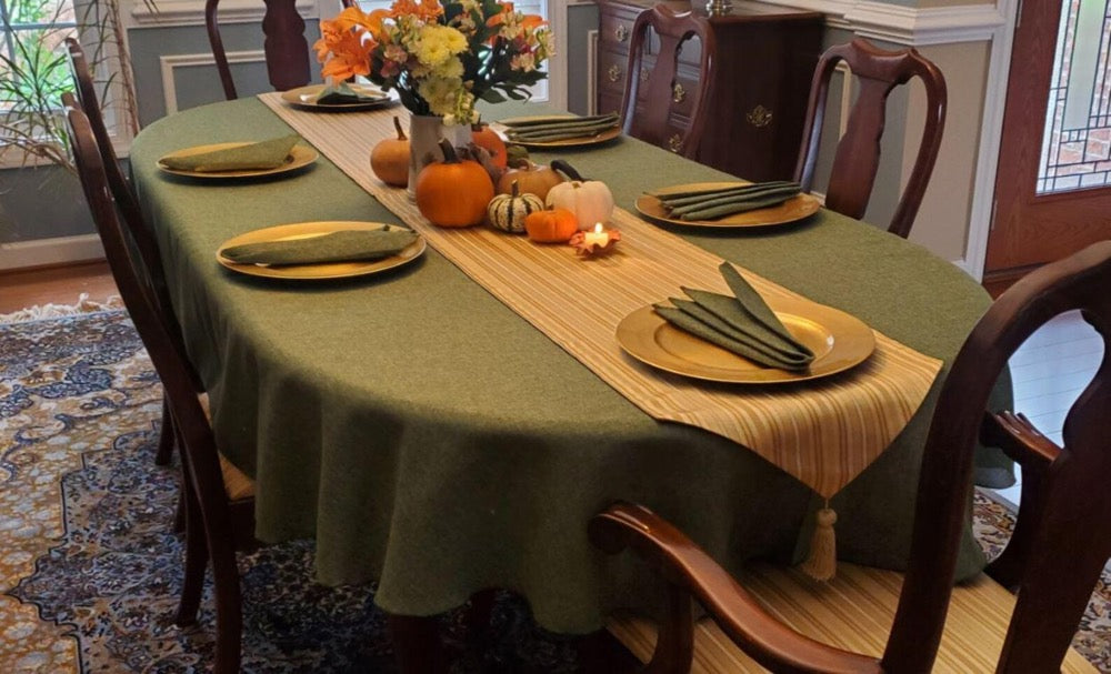 English Table Linen, All Sizes Including Oval Tablecloth