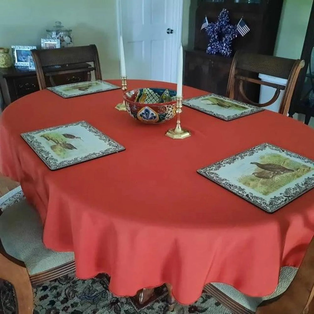 All Oval Tablecloth Sizes, Made in the USA