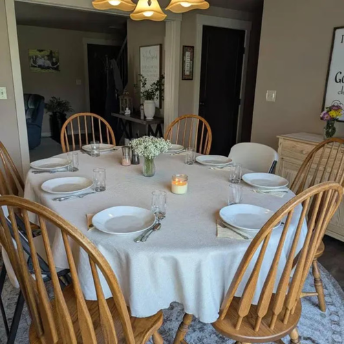 Any Custom Size Oval Tablecloth, English Table Linen